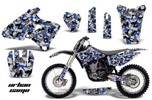 Yamaha YZ250 4 Stroke Dirt Bike Graphic Kit - 1998-2002 Urban Camo Blue