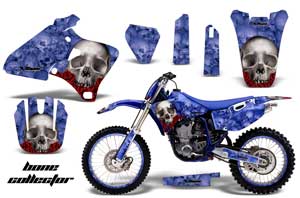 Yamaha YZ250 4 Stroke Dirt Bike Graphic Kit - 1998-2002 Bone Collector Blue