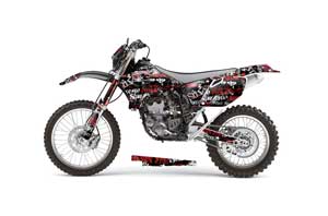 Yamaha YZ250 F Dirt Bike Graphic Kit - 2003-2005 Silver Star - Silverhaze Red