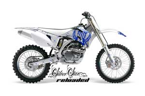 Yamaha YZ250F / YZ450F Dirt Bike Graphic Kit - 2006-2009 Silver Star - Reloaded White