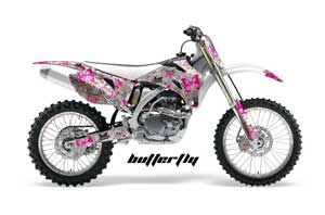 Yamaha YZ250F / YZ450F Dirt Bike Graphic Kit - 2006-2009 Butterfly Pink