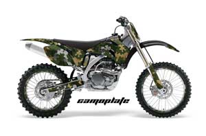 Yamaha YZ250F / YZ450F Dirt Bike Graphic Kit - 2006-2009 Camoplate Green