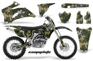 Yamaha YZ250F / YZ450F Dirt Bike Graphic Kit - 2006-2009 Camoplate Green