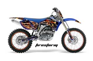 Yamaha YZ250F / YZ450F Dirt Bike Graphic Kit - 2006-2009 Firestorm Blue