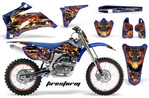Yamaha YZ250F / YZ450F Dirt Bike Graphic Kit - 2006-2009 Firestorm Blue