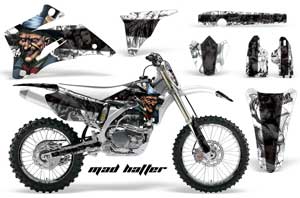 Yamaha YZ250F / YZ450F Dirt Bike Graphic Kit - 2006-2009 Mad Hatter White
