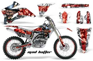 Yamaha YZ250F / YZ450F Dirt Bike Graphic Kit - 2006-2009 Mad Hatter Red