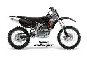 Yamaha YZ250F / YZ450F Dirt Bike Graphic Kit - 2006-2009 Bone Collector Black