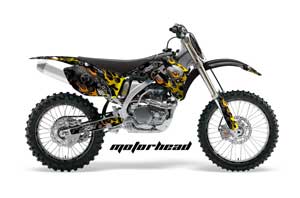 Yamaha YZ250F / YZ450F Dirt Bike Graphic Kit - 2006-2009 Motorhead Yellow