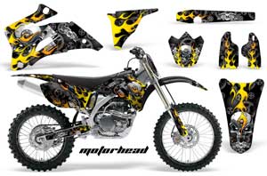 Yamaha YZ250F / YZ450F Dirt Bike Graphic Kit - 2006-2009 Motorhead Yellow