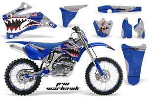 Yamaha YZ250F / YZ450F Dirt Bike Graphic Kit - 2006-2009 P40 Warhawk Blue