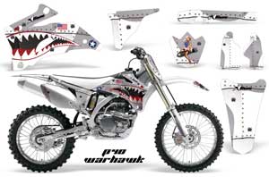 Yamaha YZ250F / YZ450F Dirt Bike Graphic Kit - 2006-2009 P40 Warhawk Silver