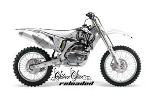 Yamaha YZ250F / YZ450F Dirt Bike Graphic Kit - 2006-2009 Silver Star - Reloaded White