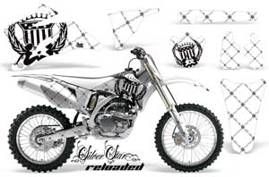 Yamaha YZ250F / YZ450F Dirt Bike Graphic Kit - 2006-2009 Silver Star - Reloaded White