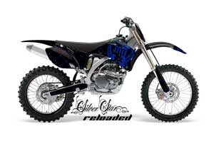 Yamaha YZ250F / YZ450F Dirt Bike Graphic Kit - 2006-2009 Silver Star - Reloaded Blue