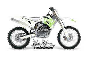 Yamaha YZ250F / YZ450F Dirt Bike Graphic Kit - 2006-2009 Silver Star - Reloaded Green