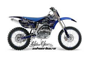 Yamaha YZ250F / YZ450F Dirt Bike Graphic Kit - 2006-2009 Silver Star - Silverhaze Blue