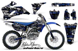 Yamaha YZ250F / YZ450F Dirt Bike Graphic Kit - 2006-2009 Silver Star - Silverhaze Blue