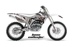 Yamaha YZ250F / YZ450F Dirt Bike Graphic Kit - 2006-2009 Bone Collector White