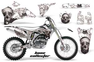Yamaha YZ250F / YZ450F Dirt Bike Graphic Kit - 2006-2009 Bone Collector White