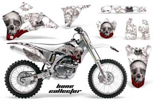 Yamaha YZ250F / YZ450F Dirt Bike Graphic Kit - 2006-2009 Bone Collector Red