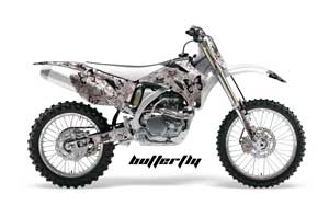 Yamaha YZ250F / YZ450F Dirt Bike Graphic Kit - 2006-2009 Butterfly White