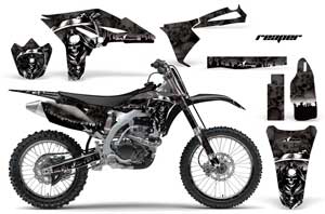 Yamaha YZ250 F 4 Stroke Dirt Bike Graphic Kit - 2010-2013 Reaper Black