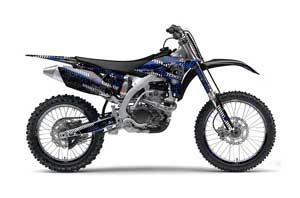 Yamaha YZ250 F 4 Stroke Dirt Bike Graphic Kit - 2010-2013 Toxicity Black