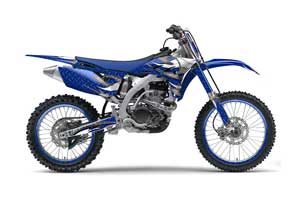 Yamaha YZ250 F 4 Stroke Dirt Bike Graphic Kit - 2010-2013 Tribal Flames Blue