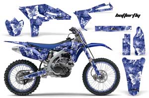 Yamaha YZ250 F 4 Stroke Dirt Bike Graphic Kit - 2010-2013 Butterfly Blue