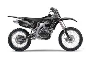 Yamaha YZ250 F 4 Stroke Dirt Bike Graphic Kit - 2010-2013 Camo Plate Black