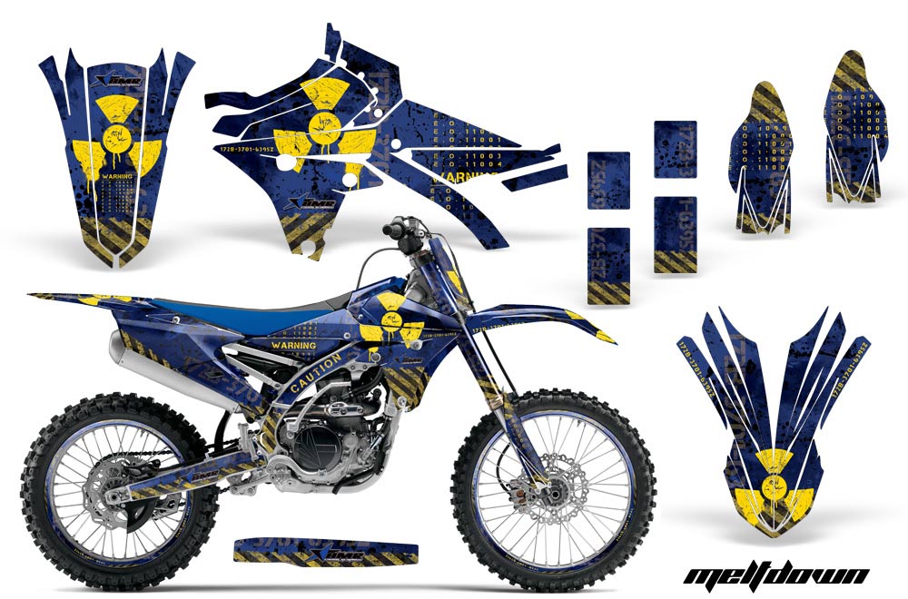 Yamaha YZ450 F Dirt Bike Graphic Kit - 2014-2017 Meltdown Yellow
