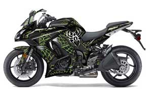 Kawasaki ZX1000 Ninja Graphic Kit - 2010-2013 Widow Maker Green