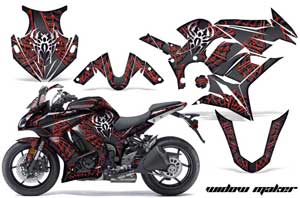 Kawasaki ZX1000 Ninja Graphic Kit - 2010-2013 Widow Maker Red