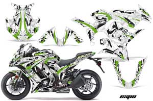Kawasaki ZX1000 Ninja Graphic Kit - 2010-2013 Expo Green