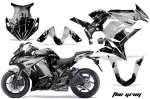Kawasaki ZX1000 Ninja Graphic Kit - 2010-2013 The Grim Black