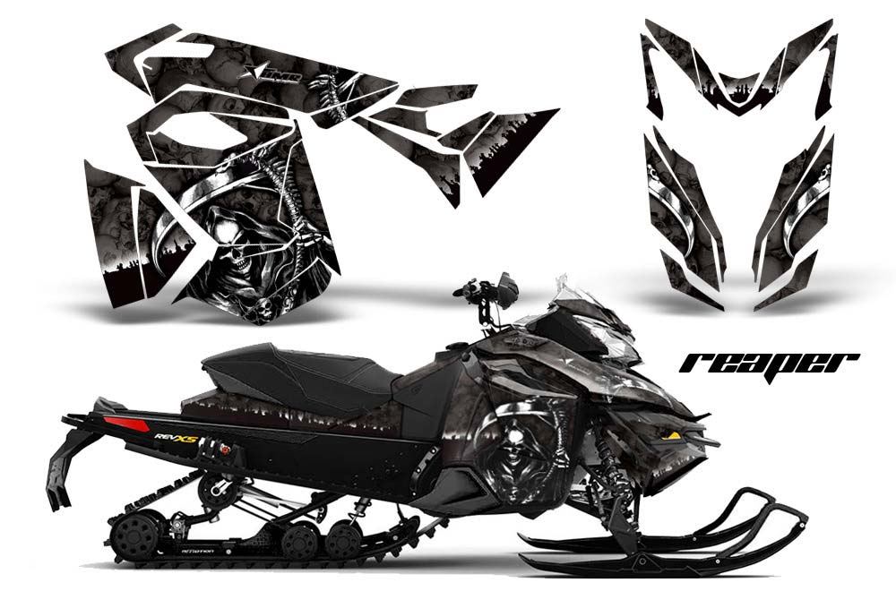 Ski Doo Rev XS Sled Graphic Kit - 2013-2014 Reaper Black