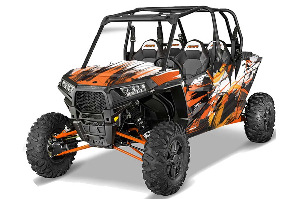 Polaris RZR 1000 XP 4 Door Graphic Kit - 2013-2019 Carbon X Orange