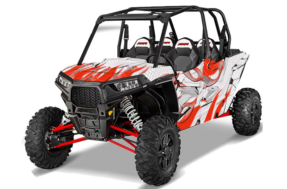 Polaris RZR 1000 XP 4 Door Graphic Kit - 2013-2016 Tribal Flames Red