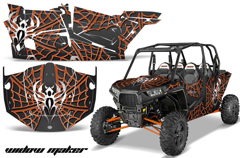 Polaris RZR 1000 XP 4 Door Graphic Kit - 2013-2016 Widow Maker Orange