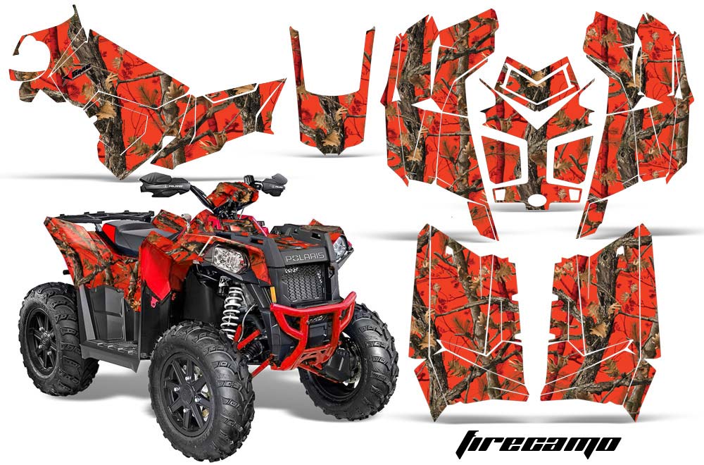 Polaris Scrambler XP 850 / 1000 ATV Graphic Kit - 2013-2016 Fire Camo