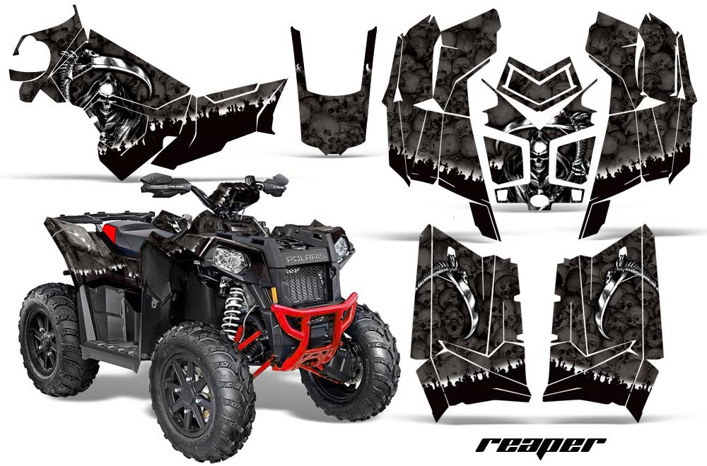 Polaris Scrambler XP 850 / 1000 ATV Graphic Kit - 2013-2016 Reaper Black
