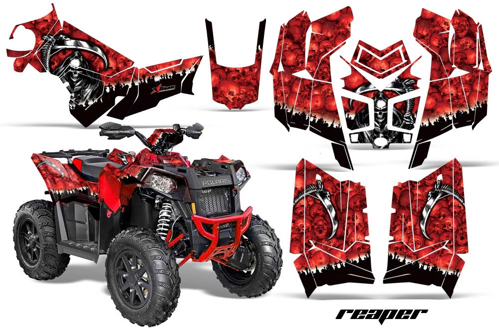 Polaris Scrambler XP 850 / 1000 ATV Graphic Kit - 2013-2016 Reaper Red