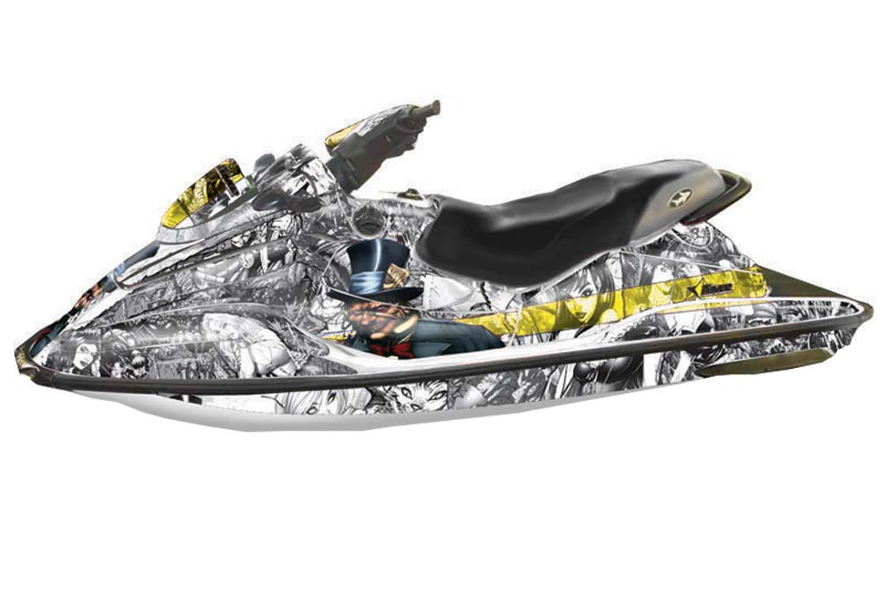 Sea Doo Bombardier GSX Jet Ski Graphic Kit - 1996-1999 Mad Hatter Yellow