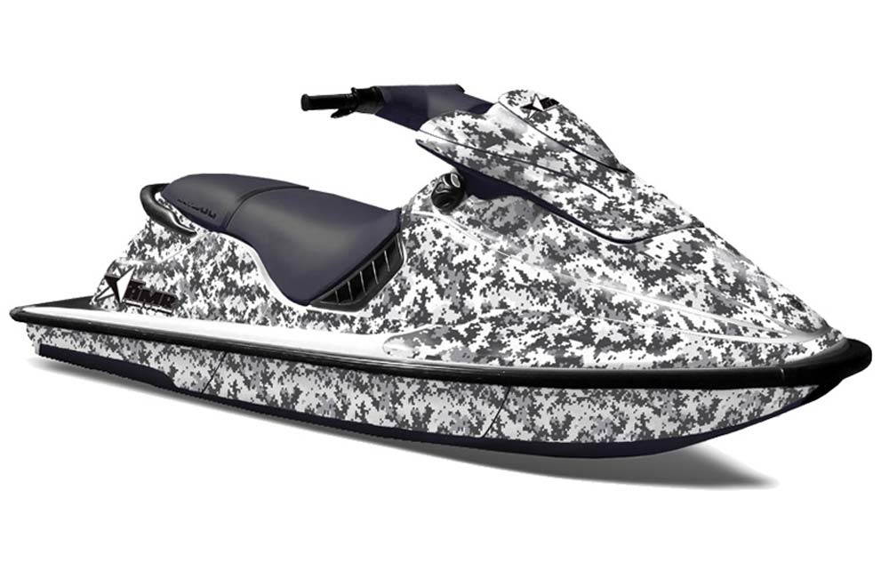 Sea Doo XP Bombardier Jet Ski Graphic Kit - 1994-1996 Digi Camo White