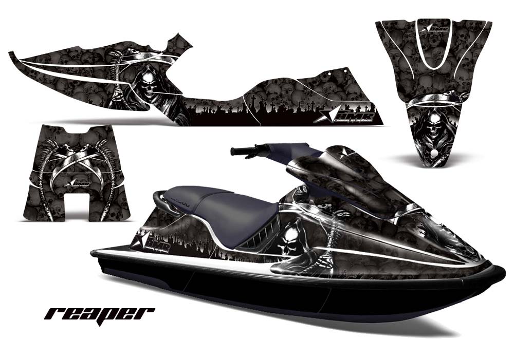 Sea Doo XP Bombardier Jet Ski Graphic Kit - 1994-1996 Reaper Black