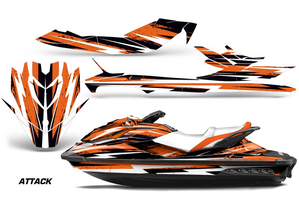 Sea Doo GTI / GTR / GTS Sitdown Jet Ski Graphic Kit - 2011-2018 Attack Orange