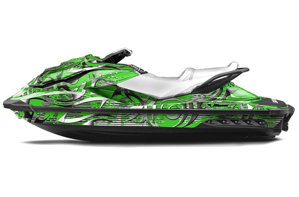 Sea Doo GTI / GTR / GTS Sitdown Jet Ski Graphic Kit - 2011-2018 Deaden Green