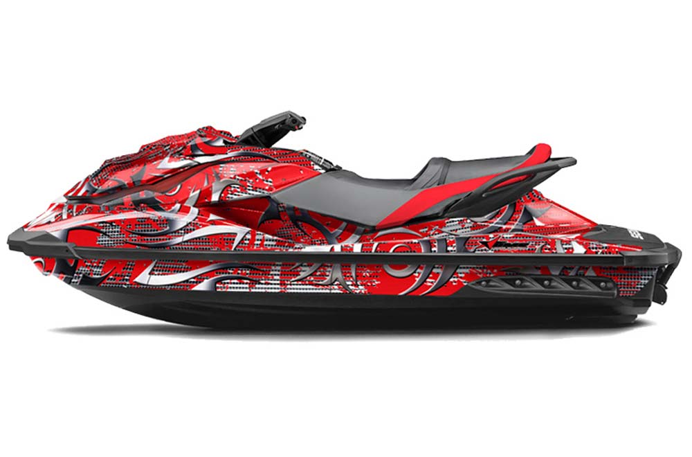 Sea Doo GTI / GTR / GTS Sitdown Jet Ski Graphic Kit - 2011-2018 Deaden Red