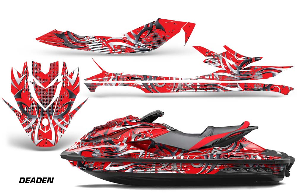 Sea Doo GTI / GTR / GTS Sitdown Jet Ski Graphic Kit - 2011-2018 Deaden Red
